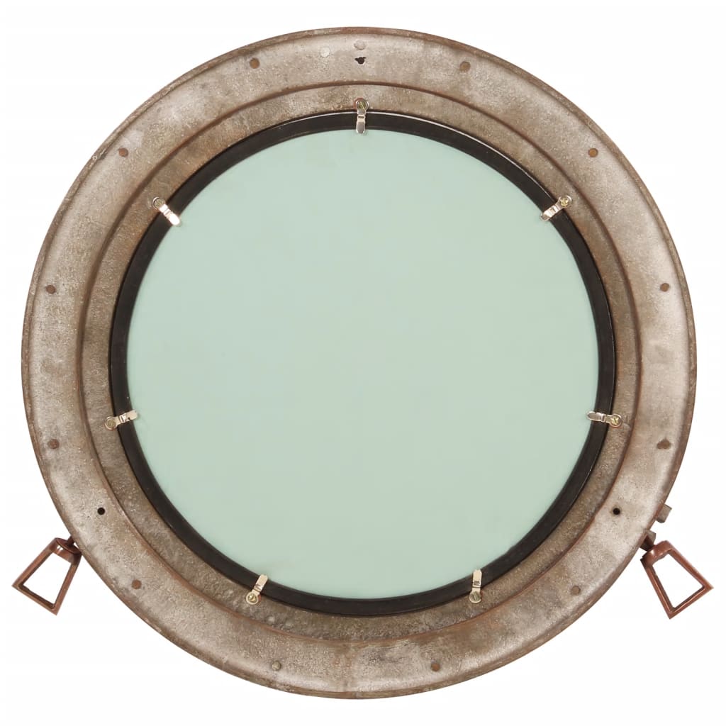 Porthole Mirror Wall Hanging Ø50 Cm Aluminium And Glass